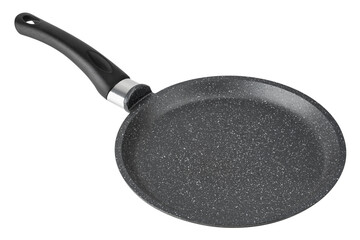 black fry pan, isolated on white background