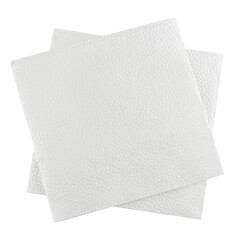 Paper napkin isolated on white background, full depth of field - obrazy, fototapety, plakaty