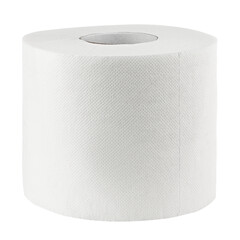 Toilet paper isolated on white background, full depth of field