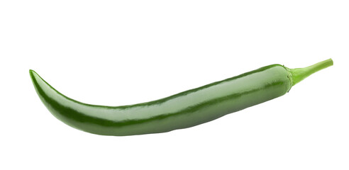 red hot chili pepper, isolated on white background, full depth of field