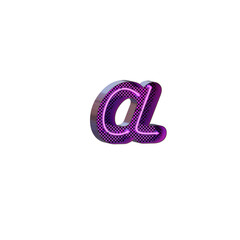 Fototapeta premium Retro Script Neon 3D Alphabet or PNG Letters