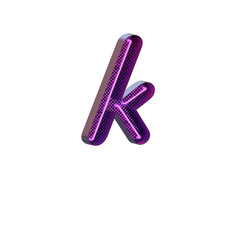 Retro Script Neon 3D Alphabet or PNG Letters