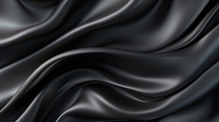 Fototapeta premium Grey gradient silk fabric background. Generative AI