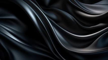 Poster Grey gradient silk fabric background. Generative AI © Farnaces