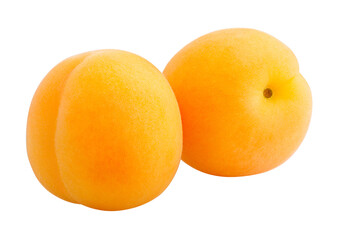 apricot isolated on white background, full depth of field