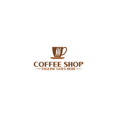 Coffee, coffee shop logo template Isolated on white background