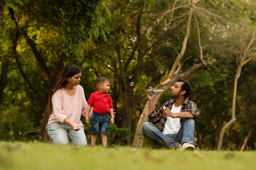 Fototapeta premium Indian Family in the park 