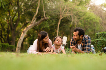 family having picnic in the park