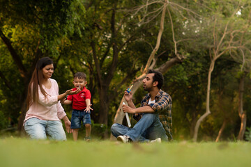 Indian Family in the park 
