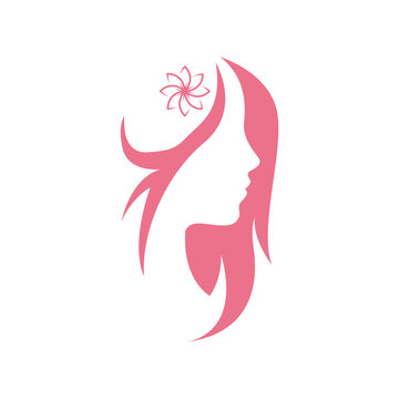 beauty hair care salon women logo design