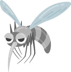 飛んでいる、蚊のイラスト