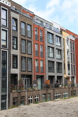 Naklejka premium Amsterdam Narva-Eiland House Facades, Houthavens District, Netherlands