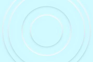 Geometric neomorphism background, circles with shadow blue background