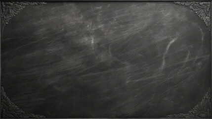 Blank blackboard with frame. Generative AI