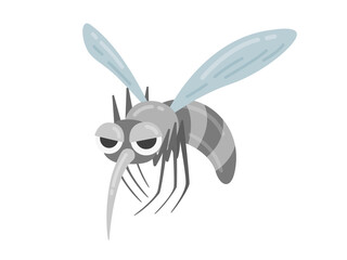 飛んでいる、蚊のイラスト