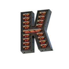 Steampunk Neon 3D Alphabet or PNG Letters