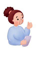 cartoon, child, vector, boy, illustration, baby, kid, woman, fun, person, happiness, art, people, children, smile, smiling, angel, infant, drawing, cute, business