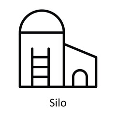 Silo vector    outline Icon Design illustration. Agriculture  Symbol on White background EPS 10 File