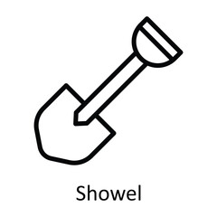 Shovel vector    outline Icon Design illustration. Agriculture  Symbol on White background EPS 10 File