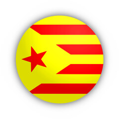 Flaga Kataloni Estelada Przycisk - obrazy, fototapety, plakaty