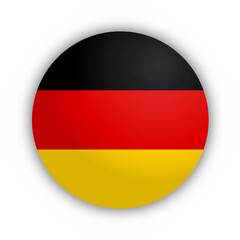 Flaga Niemiec Przycisk 3D. Niemcy Przycisk - obrazy, fototapety, plakaty