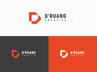 Free download initial d logo design template for design company - obrazy, fototapety, plakaty