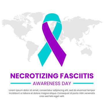 Vector illustration on the theme of Necrotizing Fasciitis Awareness day suitable for poster, banner, card, social media post, etc