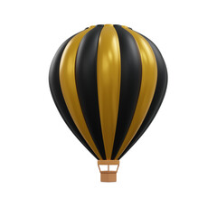 3D rendering hot air balloon isolated.