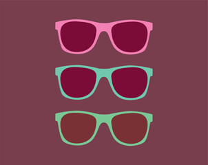 Classic Vintage Sunglasses Realistic Isolated Vector Illustration Classic Vintage Sunglasses Realistic Isolated Vector Illustration