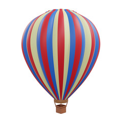 Naklejka premium 3D rendering hot air balloon isolated.