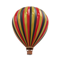 Obraz premium 3D rendering hot air balloon isolated.