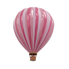 3D rendering hot air balloon isolated.