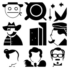 characters vector design black and white