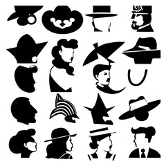 characters vector design black and white