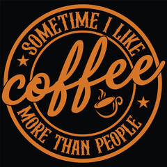 coffee t shirt design with coffee mug vector.