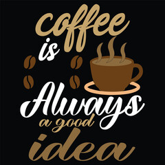 coffee t shirt design with coffee mug vector.