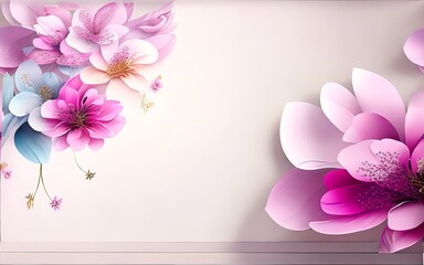Elevate Your Space with Stunning 3D Flower Poster and Wallpaper. 