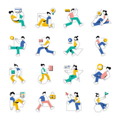 Pack of Web Services Abstract Illustrations

