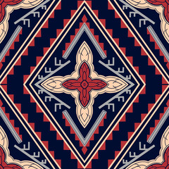 Ikat Seamless Pattern Background,Thai traditional design, thai background,Vintage Traditional Thai Fabric Texture.