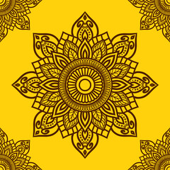 kat Seamless Pattern Background,Thai traditional design, thai background,Vintage Traditional Thai Fabric Texture.Flower Mandala with vintage floral style.Simple Oriental pattern.