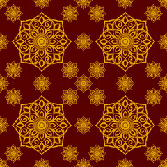 Thai Ikat Seamless Pattern Background,Thai traditional design, thai background,Vintage Traditional Thai Fabric Texture.