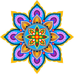 Flower Mandalas. Vintage decorative elements. Oriental pattern, vector illustration. Islam, Arabic, Indian, turkish, pakistan, chinese, ottoman motifs