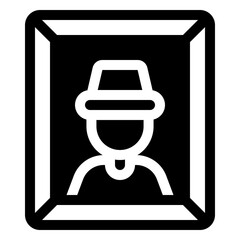 Fathers Frame Photo Glyph Icon