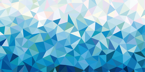 blue low poly abstract background
 - obrazy, fototapety, plakaty
