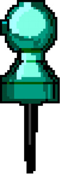 recommend clip art: office push pin game pixel art retro vector. bit office push pin. old vintage illustration