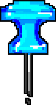 recommend clip art: paper push pin game pixel art retro vector. bit paper push pin. old vintage illustration