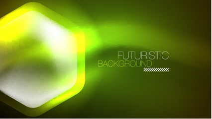 Technology Digital Neon Abstract Background, Abstract Hexagons, Digital Cyberspace, Modern Hi-tech, Science, Futuristic Techno Design Template