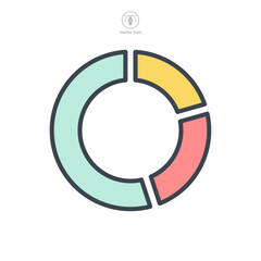 pie chart icon symbol template for graphic and web design collection logo vector illustration