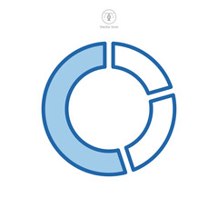 pie chart icon symbol template for graphic and web design collection logo vector illustration