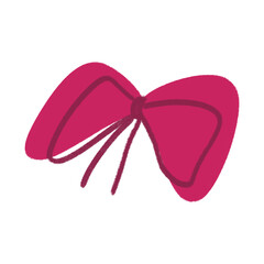 minimalist dark pink bow